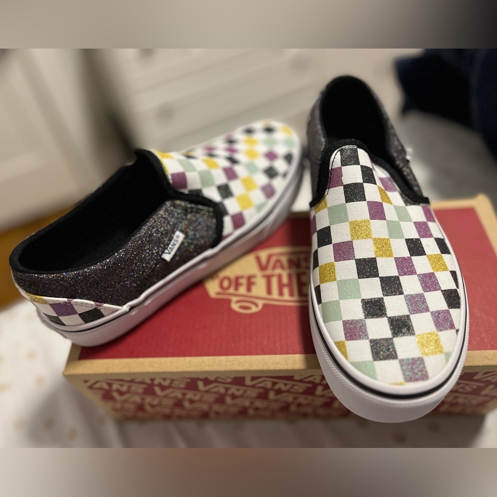 Multi Colored Glitter Vans